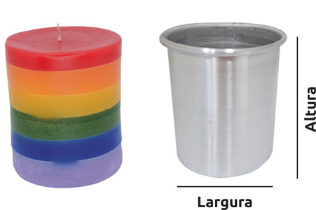 molde velas cilíndrico 